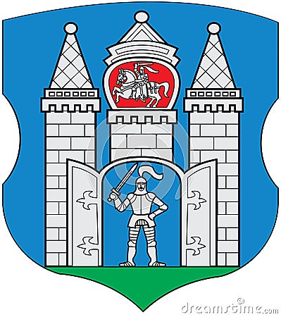 Coat of arms of the city of Mogilev. Republic of Belarus Stock Photo