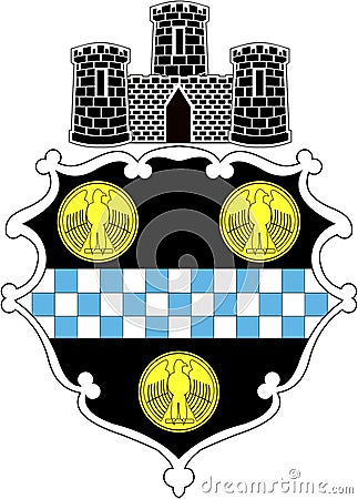 Coat of arms of the city of Pittsburgh. America. USA Stock Photo