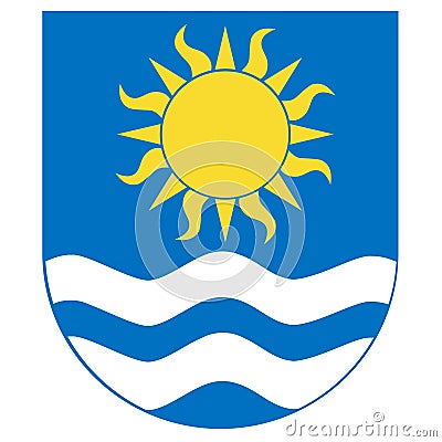 Coat of arms of the city of Rajecke Teplice. Slovakia Stock Photo