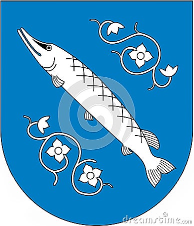 Coat of arms of the city of Rybnik. Poland Stock Photo