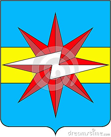 Coat of arms of the city of Sharypovo. Krasnoyarsk region. Russia Stock Photo