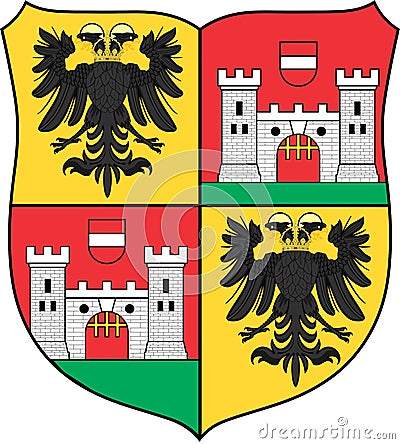 Coat of arms of the city of Wiener Neustadt. Austria. Stock Photo