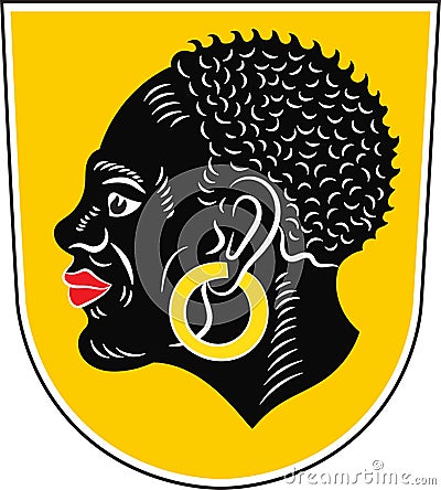 Coat of arms of Coburg in Upper Franconia region of Bavaria, Germany Vector Illustration
