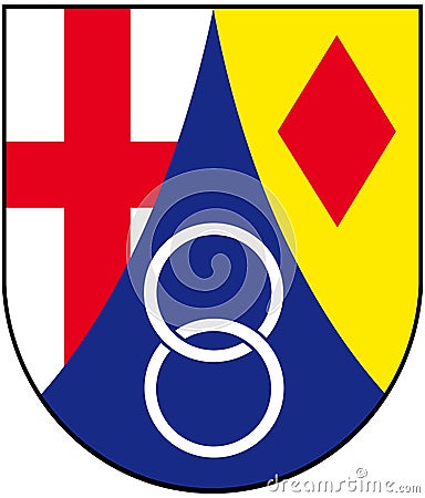 Coat of arms of the commune of Bose. Germany Stock Photo