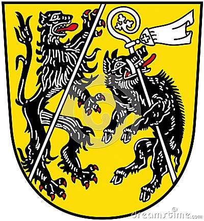 Coat of arms of the district of Bamberg. Germany Stock Photo