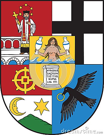 Coat of arms of Meidling district Vector Illustration