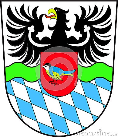 Coat of arms of Meisenheim in Bad Kreuznach in Rhineland-Palatinate, Germany Vector Illustration