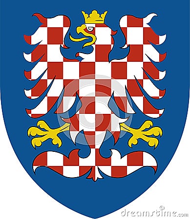 Coat of arms of Moravia in Czech Republic Vector Illustration