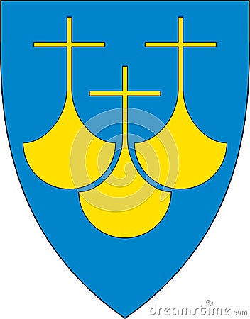 Coat of arms of More og Romsdal in Norway Vector Illustration