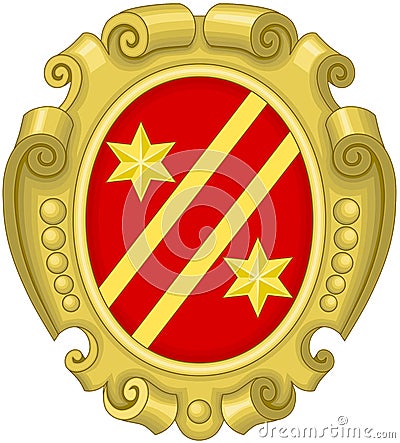 Coat of arms of the noble family of Bonapartes Stock Photo