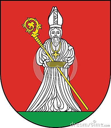 Coat of arms of the PodunajskÃ© Biskupice borough of Bratislava, Slovakia Vector Illustration