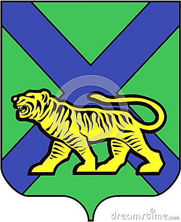 Coat of arms of Primorsky Krai Stock Photo