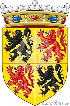 Coat of arms of the province of Hainaut. Belgium Stock Photo