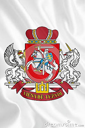 The coat of arms of the Republic of Lithuania is a country in Europe. Stock Photo