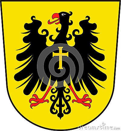 Coat of arms of Rottweil in Baden-Wuerttemberg, Germany Vector Illustration