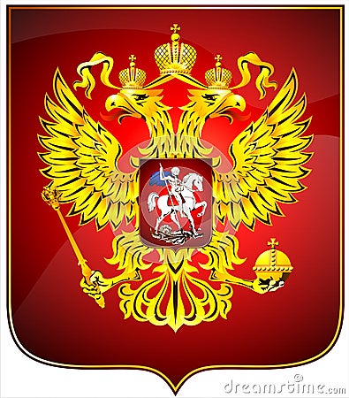 The coat of arms of the Russian Federation. Vector Illustration