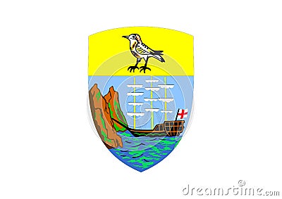 Coat of arms of Saint Helena Stock Photo