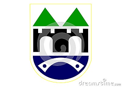 Coat of Arms of Sarajevo City Stock Photo