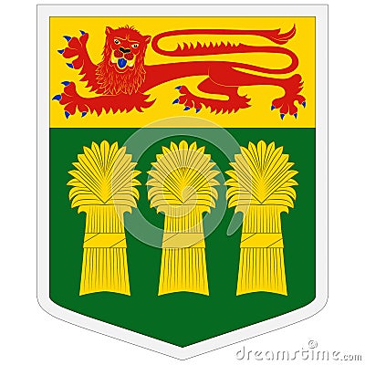 Coat of arms of Saskatchewan in Canada Vector Illustration