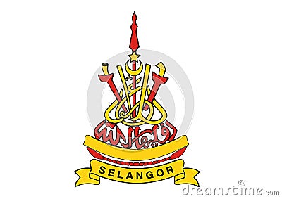 Coat of Arms of Selangor Malaysia Stock Photo