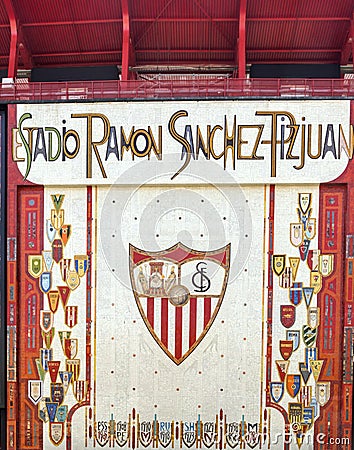 Coat of Sevilla Futbol Club Editorial Stock Photo