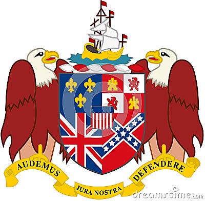 Coat of arms of the state of Alabama. America. USA Stock Photo