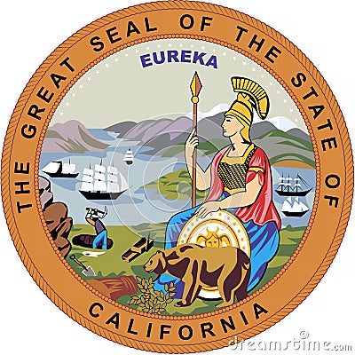 Coat of arms of the state of California. America. USA Stock Photo