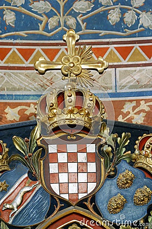 Coat of arms of the Triune Kingdom of Croatia, Slavonia and Dalmatia Stock Photo