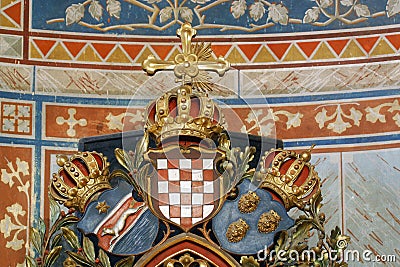 Coat of arms of the Triune Kingdom of Croatia, Slavonia and Dalmatia Stock Photo