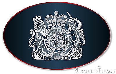 Coat of Arms of the United Kingdom Vector Illustration