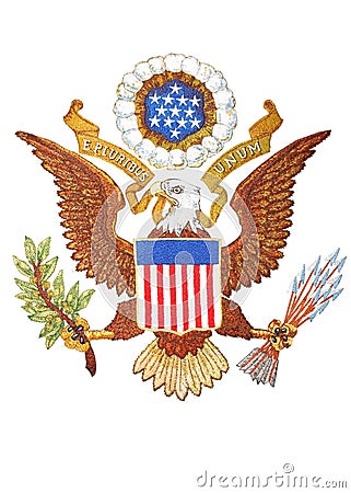 Coat of arms of United States of America Stock Photo