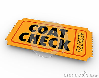 Coat Check Party Event Restaurant Ticket Service Stock Photo