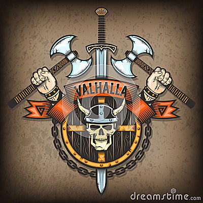 Coat of Valhalla Vector Illustration