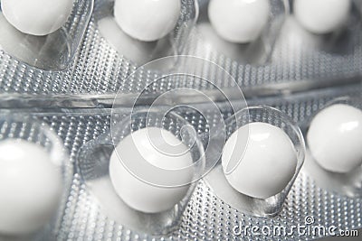 Coated tablets Stock Photo