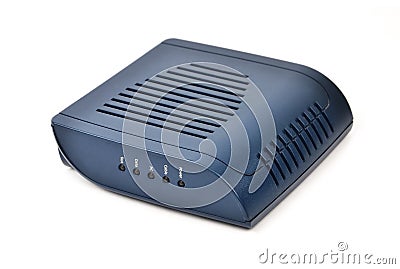 Coax cable modem Stock Photo