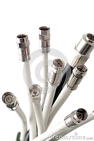 Coax Cables Stock Photo