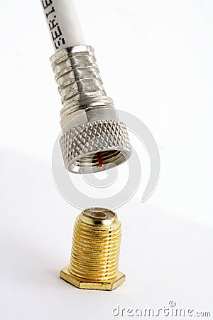 Coaxial connector Stock Photo