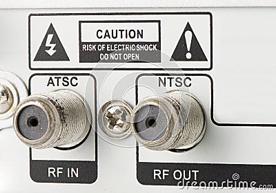 Coaxial Inputs Stock Photo