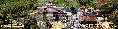 Coba, Mexico. Aerial view of ancient mayan city in Mexico Editorial Stock Photo