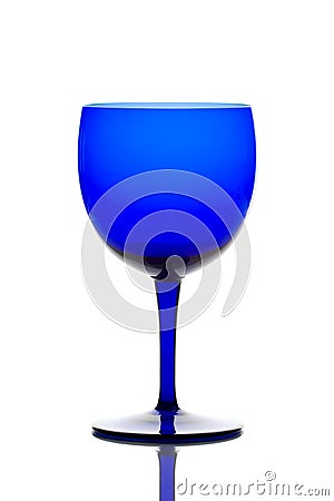 Cobalt blue drinking glass Stock Photo