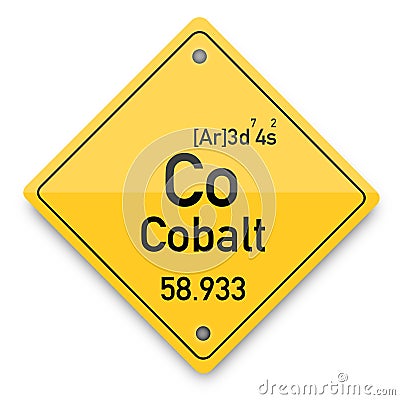 Cobalt periodic elements. Business artwork vector graphics Stock Photo