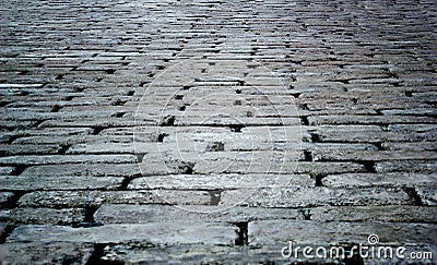 Cobbled street floor tile old brick style Stock Photo