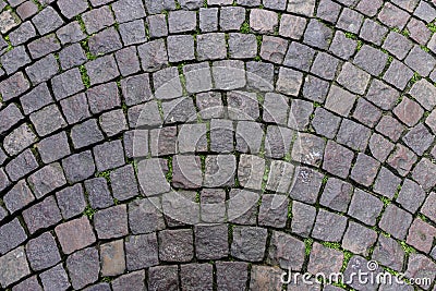 Cobblestone floor of a French city Stock Photo