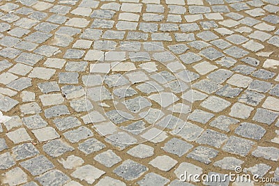 Cobblestone pavement Stock Photo