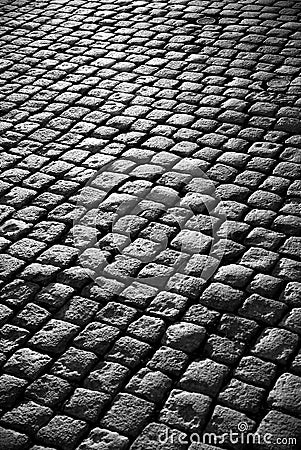 Cobblestone Road Stock Photo