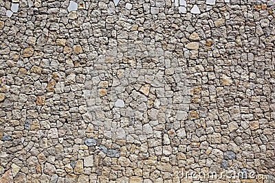 Cobblestone wall Stock Photo