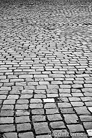 Cobblestones pavement Stock Photo