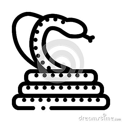 Cobra anaconda malaysia icon vector outline illustration Vector Illustration