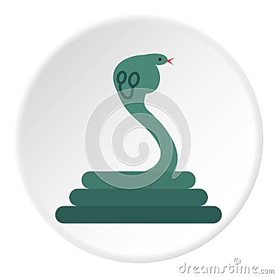 Cobra icon circle Vector Illustration