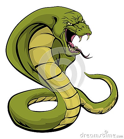 Cobra snake about to strike Vector Illustration